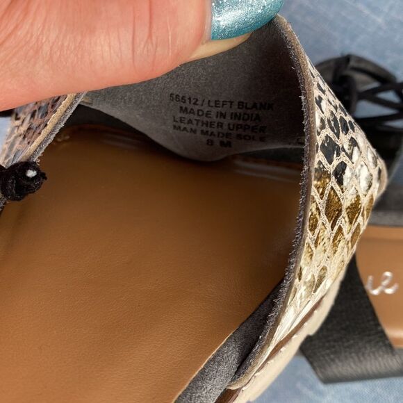 Diba True Left Blank animal print leather sandals size 8 - Picture 9 of 9